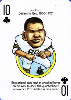 2006 Hero Decks Cleveland Browns Football Heroes Playing Cards #10♣ Len Ford Front