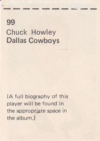 1971 NFLPA Wonderful World Stamps #99 Chuck Howley Back