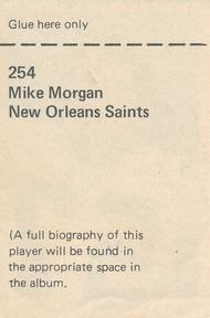 1971 NFLPA Wonderful World Stamps #254 Mike Morgan Back