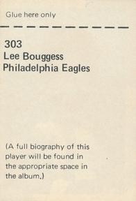 1971 NFLPA Wonderful World Stamps #303 Lee Bouggess Back
