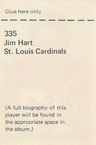 1971 NFLPA Wonderful World Stamps #335 Jim Hart Back