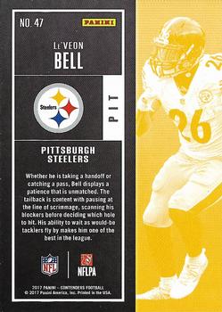 2017 Panini Contenders #47 Le'Veon Bell Back