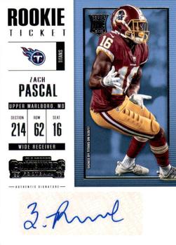 2017 Panini Contenders #237 Zach Pascal Front