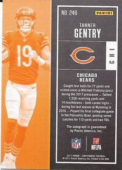 2017 Panini Contenders #246 Tanner Gentry Back