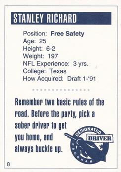 1993 San Diego Chargers Police #8 Stanley Richard Back