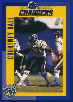 1993 San Diego Chargers Police #12 Courtney Hall Front