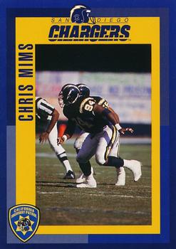 1993 San Diego Chargers Police #15 Chris Mims Front