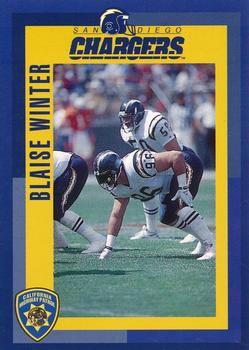 1993 San Diego Chargers Police #17 Blaise Winter Front