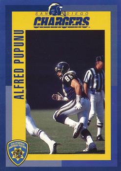 1993 San Diego Chargers Police #25 Alfred Pupunu Front