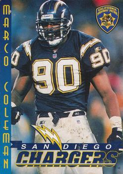 1997 San Diego Chargers Police #4 Marco Coleman Front