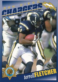 1998 San Diego Chargers Police #4 Terrell Fletcher Front