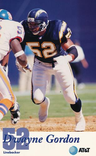 1995 San Diego Chargers #NNO Dwayne Gordon Front