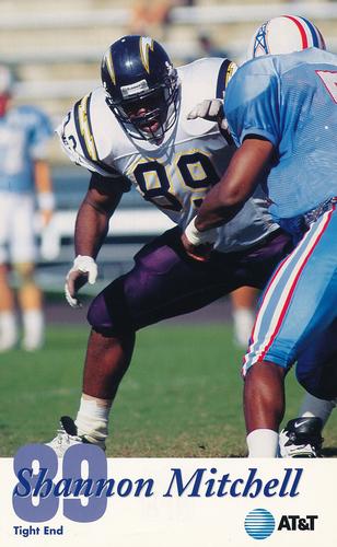 1995 San Diego Chargers #NNO Shannon Mitchell Front