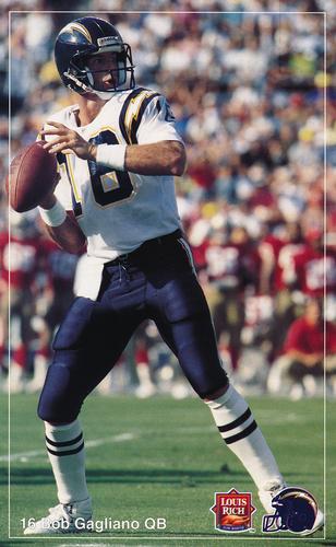 1992 Louis Rich San Diego Chargers #NNO Bob Gagliano Front