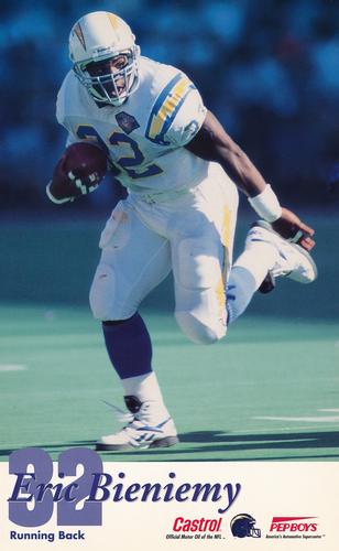 1994 Castrol San Diego Chargers  #NNO Eric Bieniemy Front