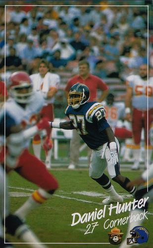 1988 San Diego Chargers Smokey #NNO Daniel Hunter Front