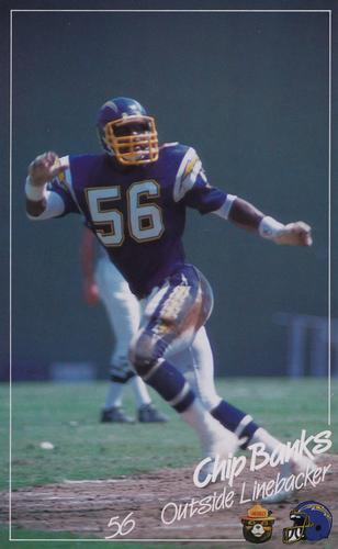 1988 San Diego Chargers Smokey #NNO Chip Banks Front