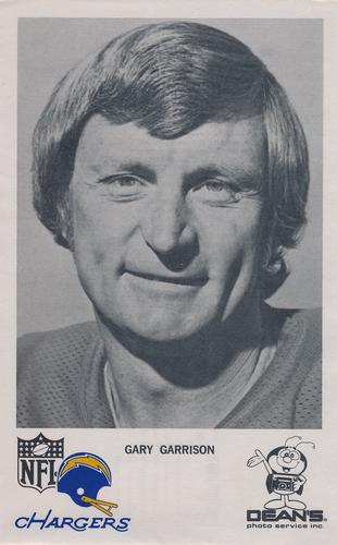 1976 Dean's Photo Service San Diego Chargers #NNO Gary Garrison Front
