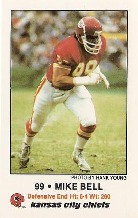 1983 Kansas City Chiefs Police #8 Mike Bell Front