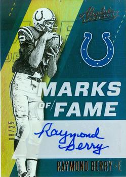 2017 Panini Absolute - Marks of Fame Gold #MF-RB Raymond Berry Front