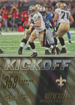 2017 Panini Absolute - Kickoff #7 Drew Brees Front