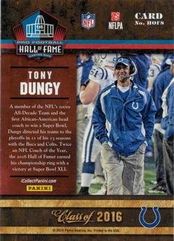 2016 Panini Pro Football Hall of Fame #HOF8 Tony Dungy Back