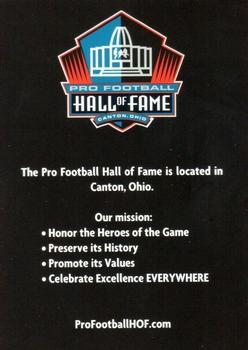2016 Panini Pro Football Hall of Fame #NNO Header / Checklist Back