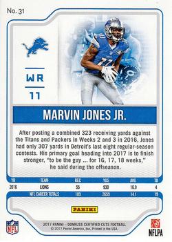 2017 Donruss Certified Cuts #31 Marvin Jones Jr. Back