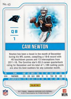 2017 Donruss Certified Cuts #43 Cam Newton Back