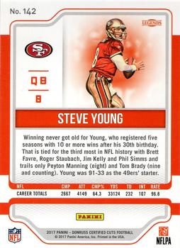 2017 Donruss Certified Cuts #142 Steve Young Back