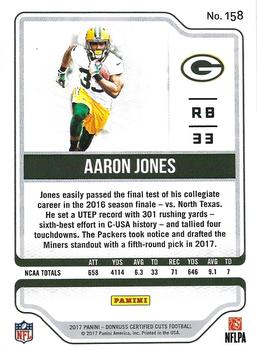 2017 Donruss Certified Cuts #158 Aaron Jones Back