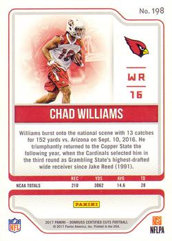 2017 Donruss Certified Cuts #198 Chad Williams Back