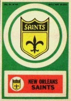 1968 Topps Test Team Patches #21 New Orleans Saints Front
