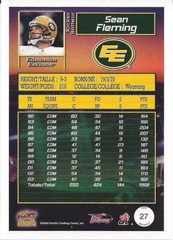 2004 Pacific CFL - Red #27 Sean Fleming Back