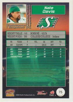 2004 Pacific CFL - Red #75 Nathan Davis Back