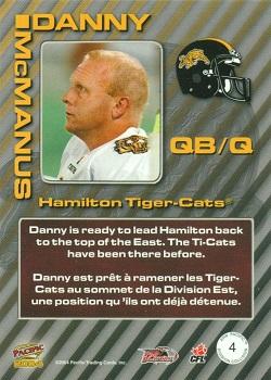 2004 Pacific CFL - Division Collision #4 Danny McManus Back