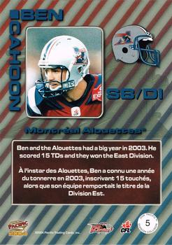 2004 Pacific CFL - Division Collision #5 Ben Cahoon Back