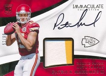 2017 Panini Immaculate Collection #104 Patrick Mahomes II Front