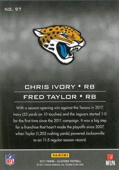 2017 Panini Illusions #97 Fred Taylor / Chris Ivory Back