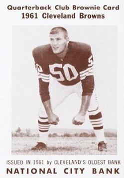 1961 National City Bank Cleveland Browns - Set No. 4 #3 Vince Costello Front