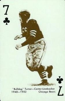 1963 Stancraft Playing Cards - Red Backs #7♣ Bulldog Turner Front