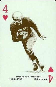 1963 Stancraft Playing Cards - Red Backs #4♥ Doak Walker Front