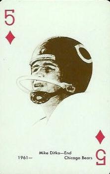 1963 Stancraft Playing Cards - Green Backs #5♦ Mike Ditka Front