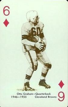 1963 Stancraft Playing Cards - Green Backs #6♦ Otto Graham Front