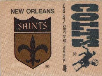 1975 Fleer Football Patches #NNO New Orleans Saints Logo / Baltimore Colts Name Front