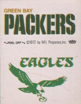1973 Fleer Football Patches #NNO Philadelphia Eagles Logo / Green Bay Packers Name Front