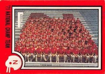 1989 Leesley Nebraska Cornhuskers 100 - NTV / Pizza Hut Backs #100 71 Team Photo Front
