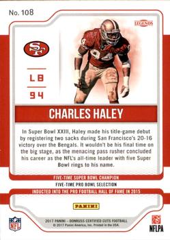 2017 Donruss Certified Cuts - Silver #108 Charles Haley Back