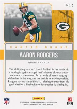 2017 Donruss Certified Cuts - Canton Bound Silver #3 Aaron Rodgers Back