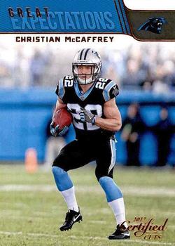 2017 Donruss Certified Cuts - Great Expectations #5 Christian McCaffrey Front